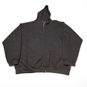Fruit of the Loom Men's Charcoal Zip-Up Sweater